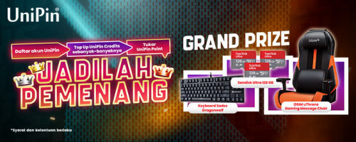 Top Up UniPin Credits Sebanyak-banyaknya dan Jadilah Pemenang